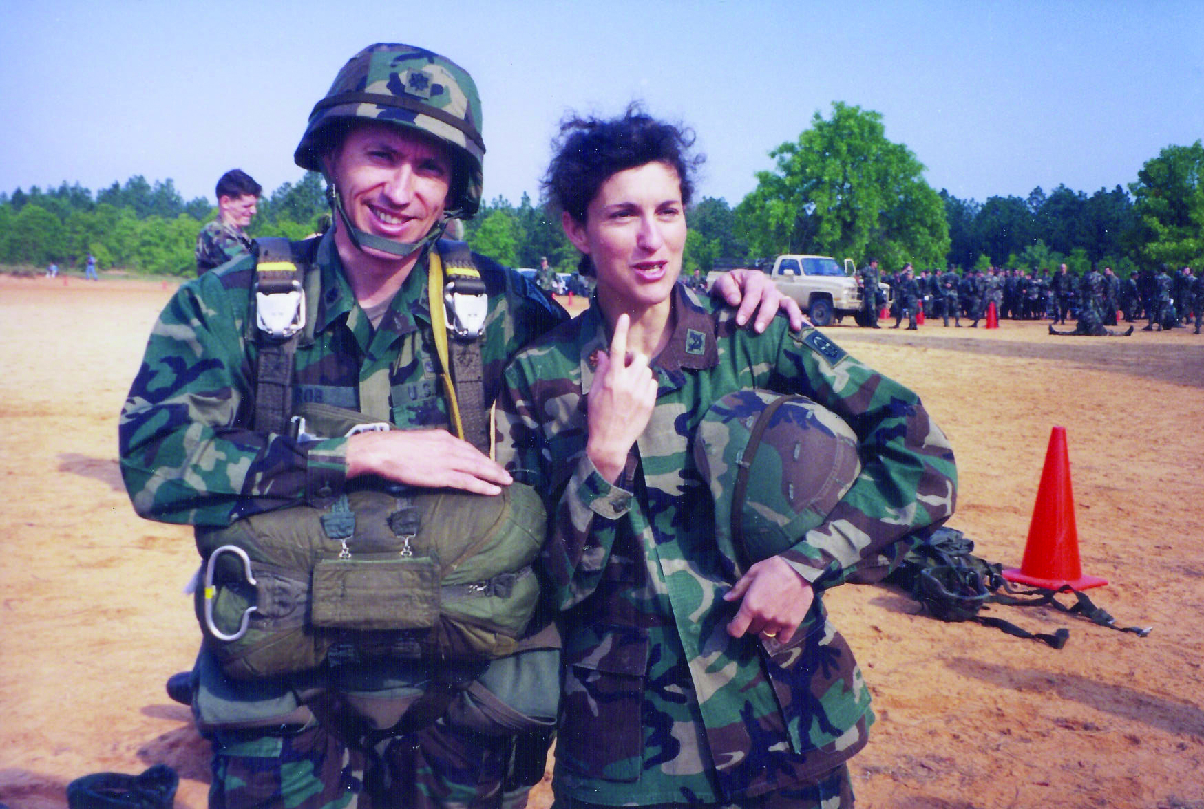 Then-Major Edyie Rob (right). (Photo courtesy of
        Colonel Sam Rob)